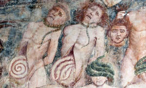 Juicio Final y el Infierno (detalle), 1336-1341, fresco, Campo Santo, Pisa.