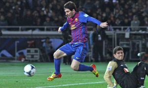Lionel Messi ganándose la vida en el 2011.