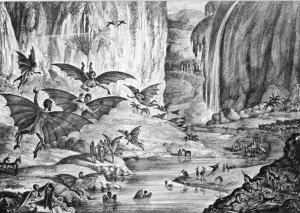 La luna según artículo del New York Sun en 1835.