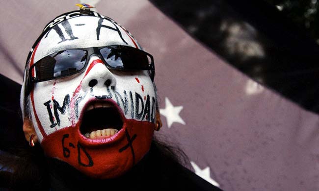 Protesta contra Hugo Chávez el 11 de abril del 2004.