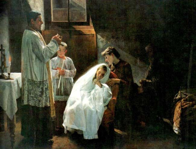 Primera y ultima comunión (1888). Óleo sobre tela 200 x 250,5 cm. Galería de Arte Nacional, Caracas, Venezuela