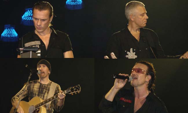 U2: Larry Mullen, Jr., Adam Clayton, The Edge y Bono