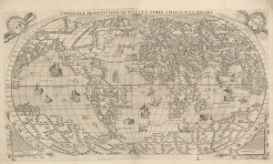 Universale Descrittione Di Tutta la Terra Consciuta Fin Oui.  Paolo Forlani, 1565.